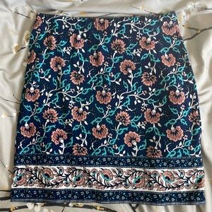 Arnhem stretch body con mini skirt boho print floral